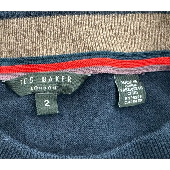 Ted Baker Long Sleeve Host Crew Neck Wool-Blend MENS Sweater Size (2) S/36 - Picture 2 of 7